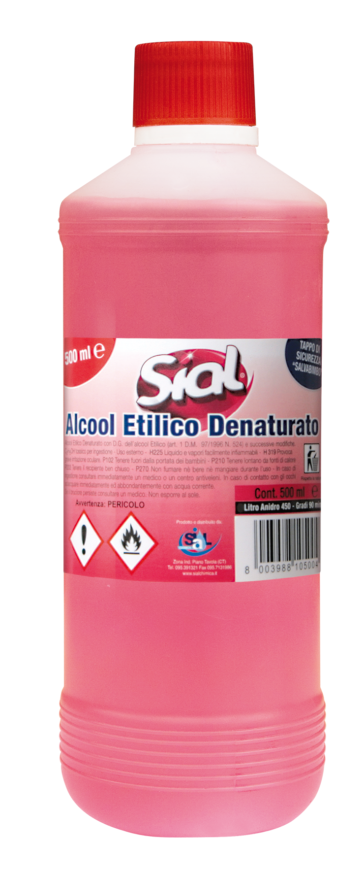 ALCOOL ETILICO DENATURATO 500 ML