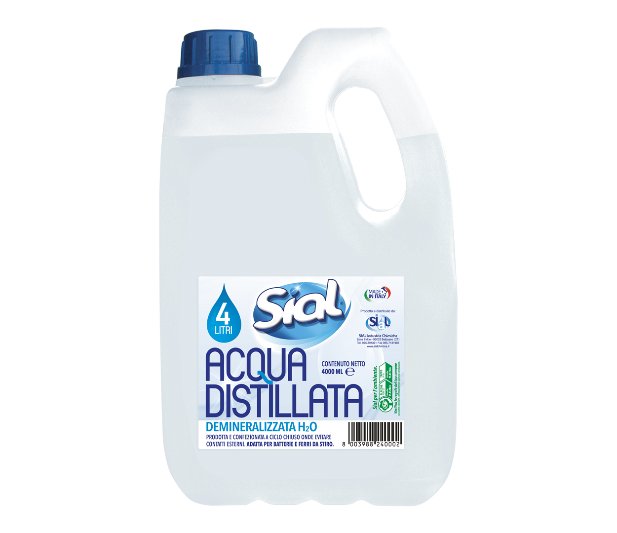 Sial Acqua Distillata 4L – Sial Industrie Chimiche
